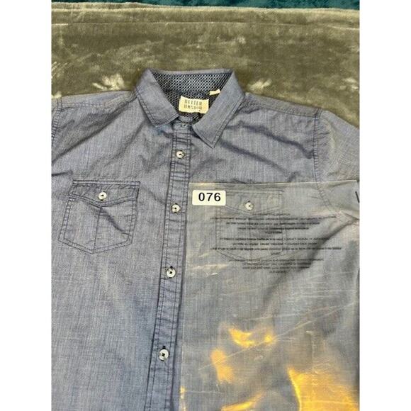 Better Unsaid Mens Shirt Blue Size X-Large Long Sleeves Roll-Tab - Picture 10 of 10